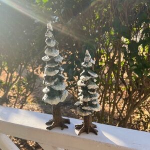 Department 56 Set of 2 Pole Pine Trees - Village Accessories